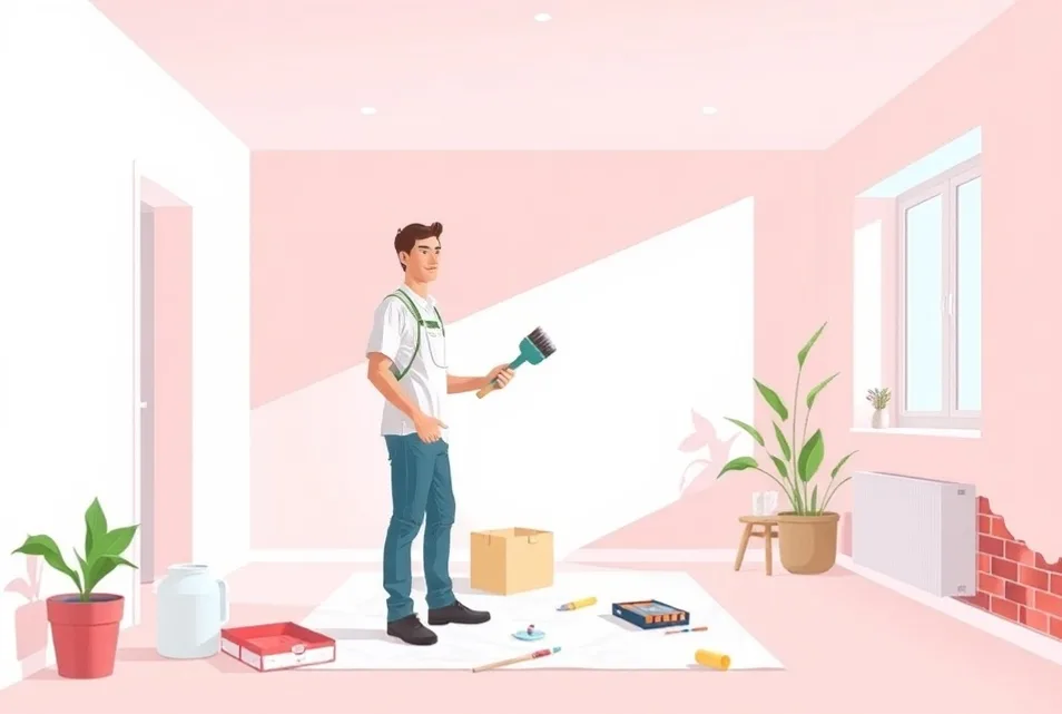 Intérieur rénové après travaux de peinture à Fréjus