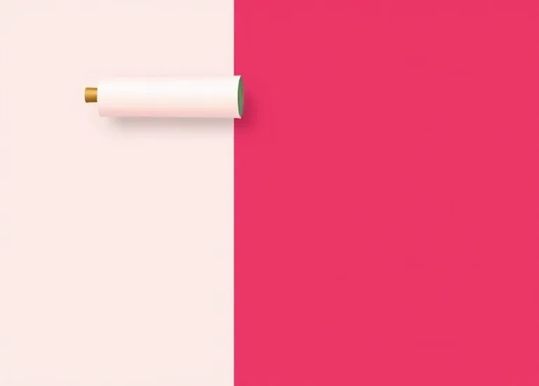 Pose de papier peint, rouleau et brosse à maroufler